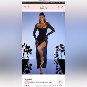long maci black dress